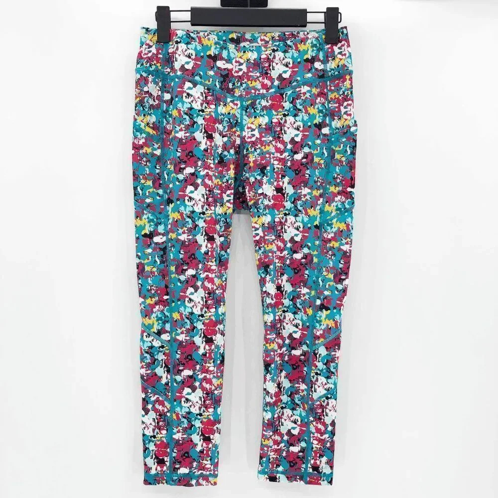 Skirt Sport‎ Women's Blue Retro Color Running Leggings Size S